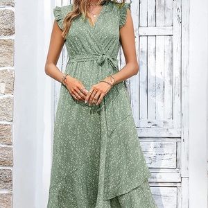Women’s Summer Ruffle Cap Sleeve Dress